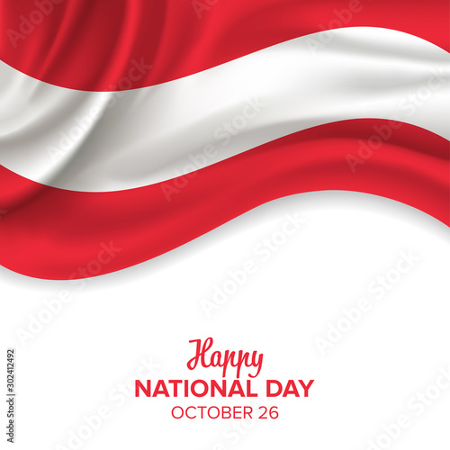 Vector festive illustration of independence day in Austria celebration on October 26. vector design elements of the national day. holiday graphic icons. National day