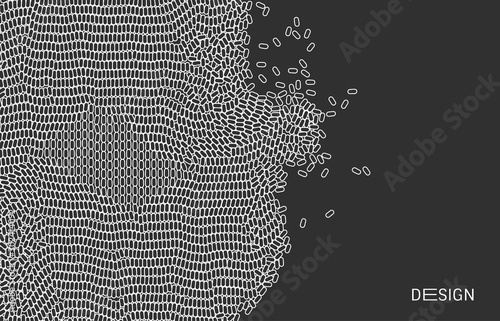 Vector illustration for science, chemistry or education. Irregular array or matrix of random ovals.