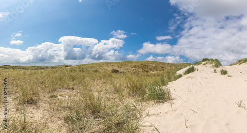 View Into The Wide Dunes Of Texel Netherlands