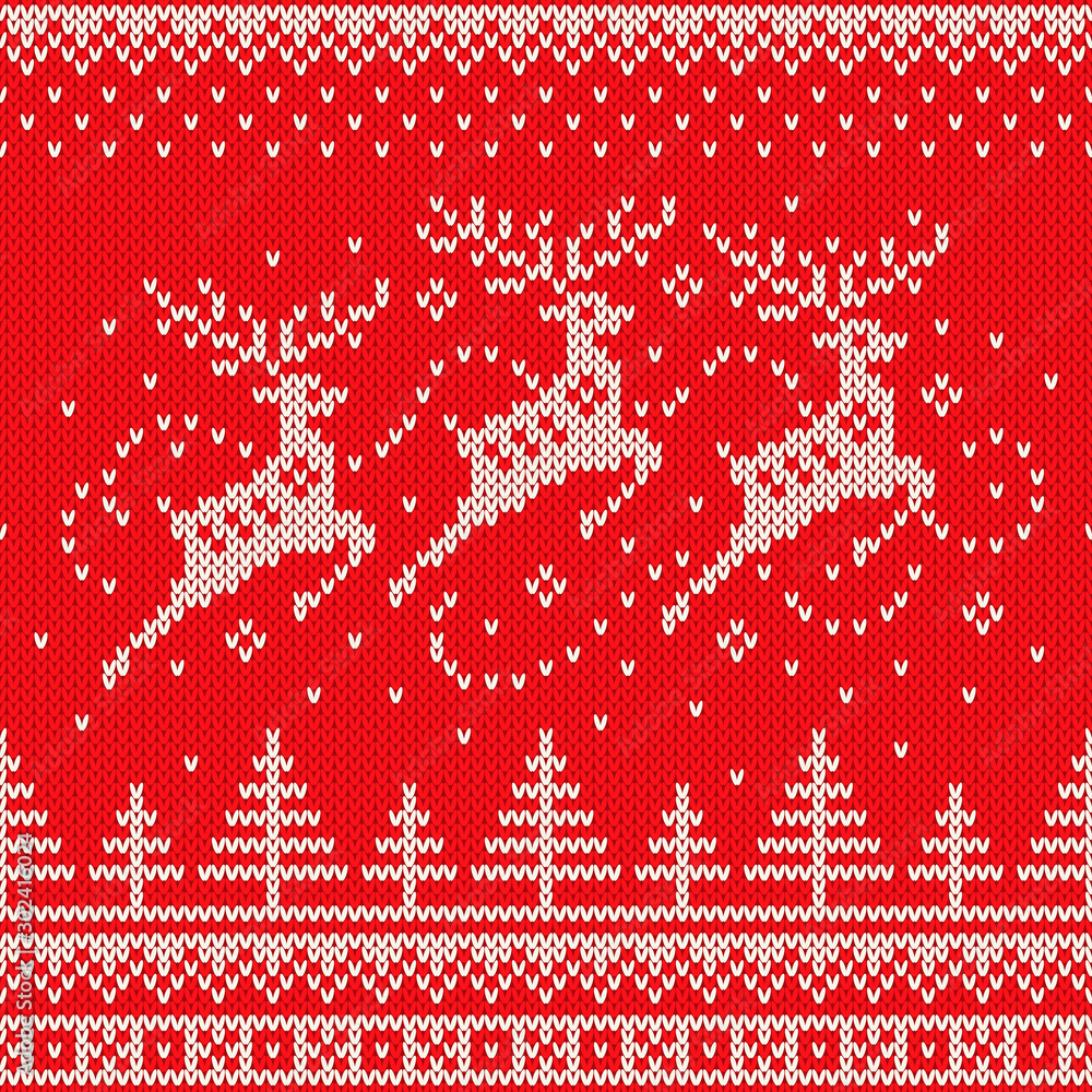 Christmas Holiday Knitting Pattern with 