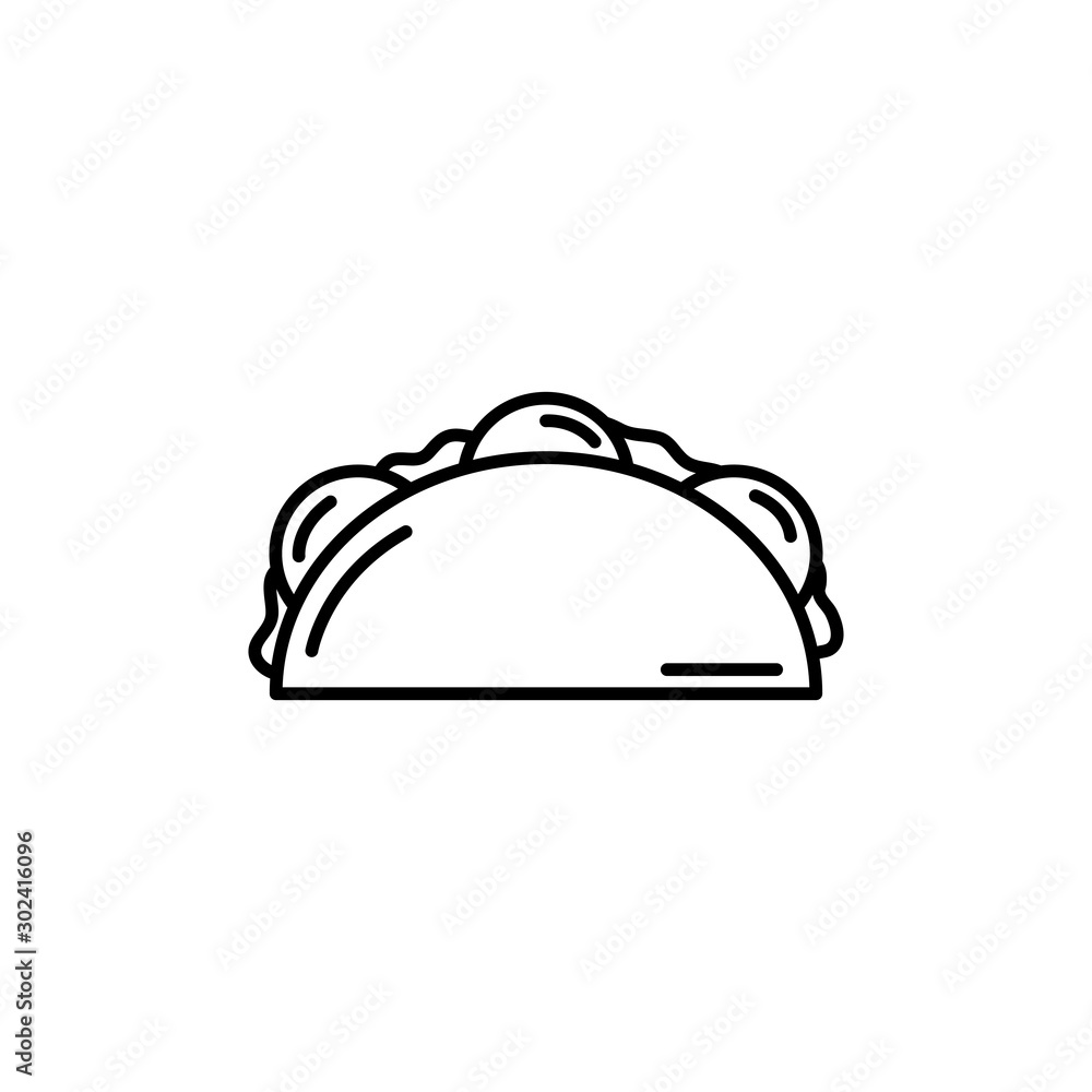 Isolated tacos icon line design Isolated tacos icon line design