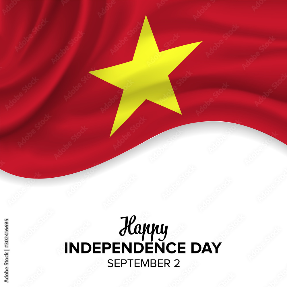 Obraz premium Vector festive illustration of independence day in Vietnam celebration on September 2. vector design elements of the national day. holiday graphic icons. National day
