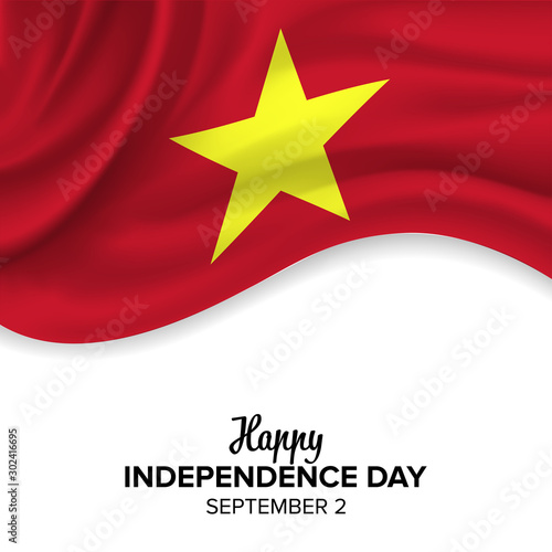 Vector festive illustration of independence day in Vietnam celebration on September 2. vector design elements of the national day. holiday graphic icons. National day