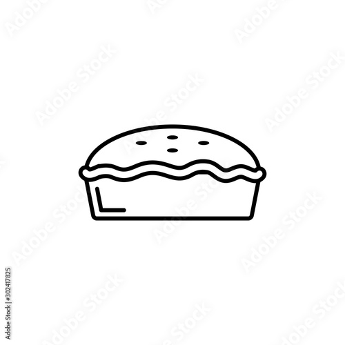 Isolated sweet cake icon line design