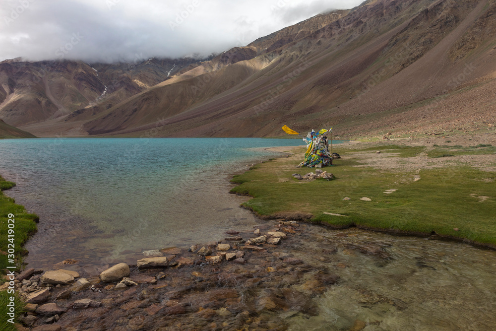 Chandra Taal or Chandra Tal lake, Spiti, Himachal Pradesh, India Stock Photo Adobe Stock