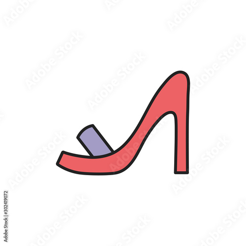 Isolated heels icon fill design