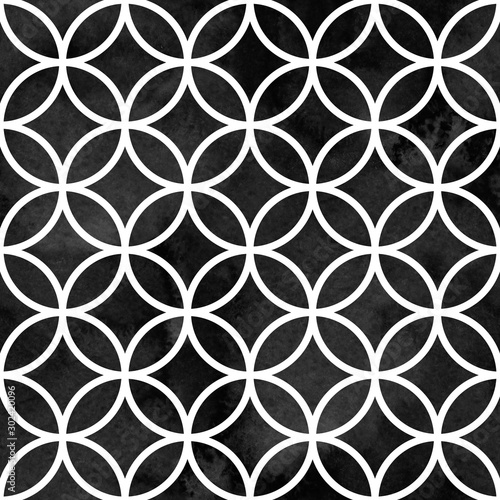 Black And White Abstract Pattern Background Hand Drawn Illustration