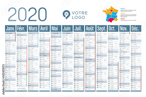 Calendrier mural 2020 - Grand format horizontal