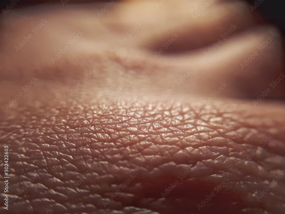 macro skin of human hand.Medicine and dermatology concept. Details of human skin background. - obrazy, fototapety, plakaty 