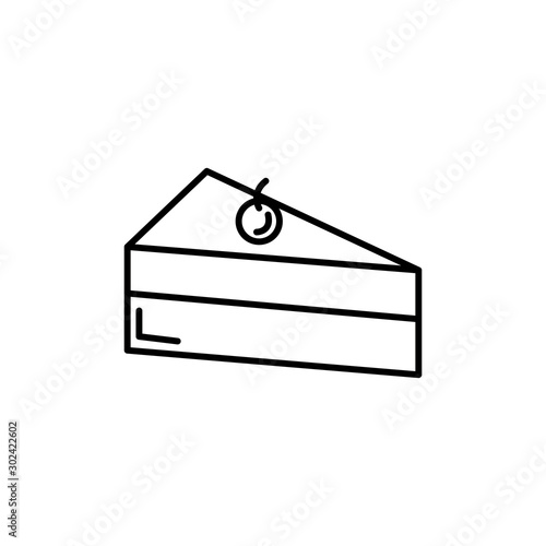 Isolated sweet cake icon line design
