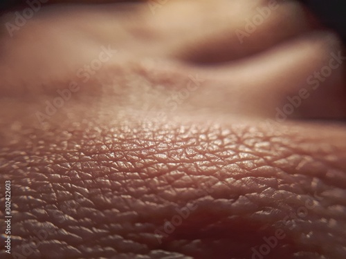 Fotografie, Obraz macro skin of human hand