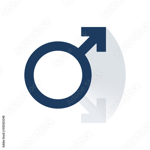 Male sex power symbol. Impotency treatment sign