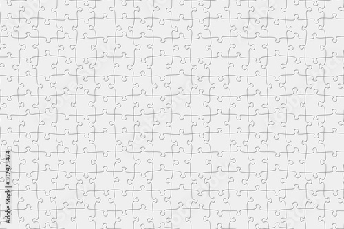 Seamless jigsaw puzzle game pattern. Illustration vector background. 3d