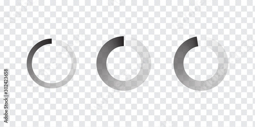 Circle progress bar loader. Round cyclic icon.