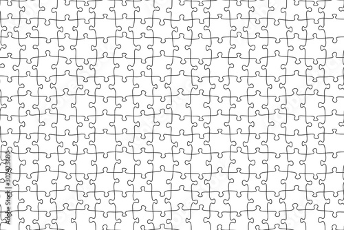Seamless jigsaw puzzle game pattern. Illustration vector background.