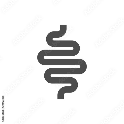 Intestines glyph icon or digestion system symbol