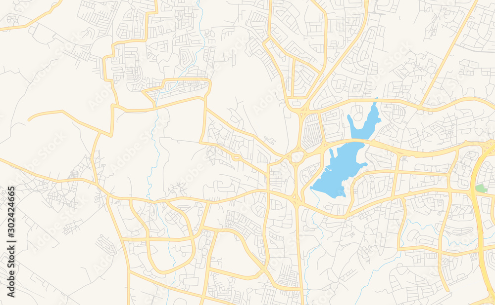 Printable street map of Abuja, Nigeria