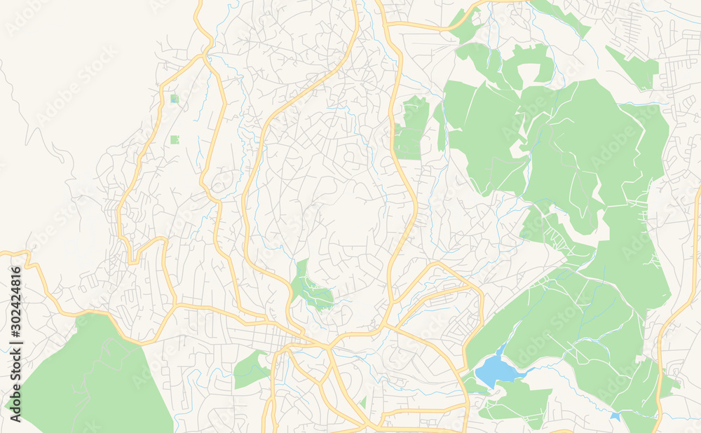Printable street map of Blantyre, Malawi