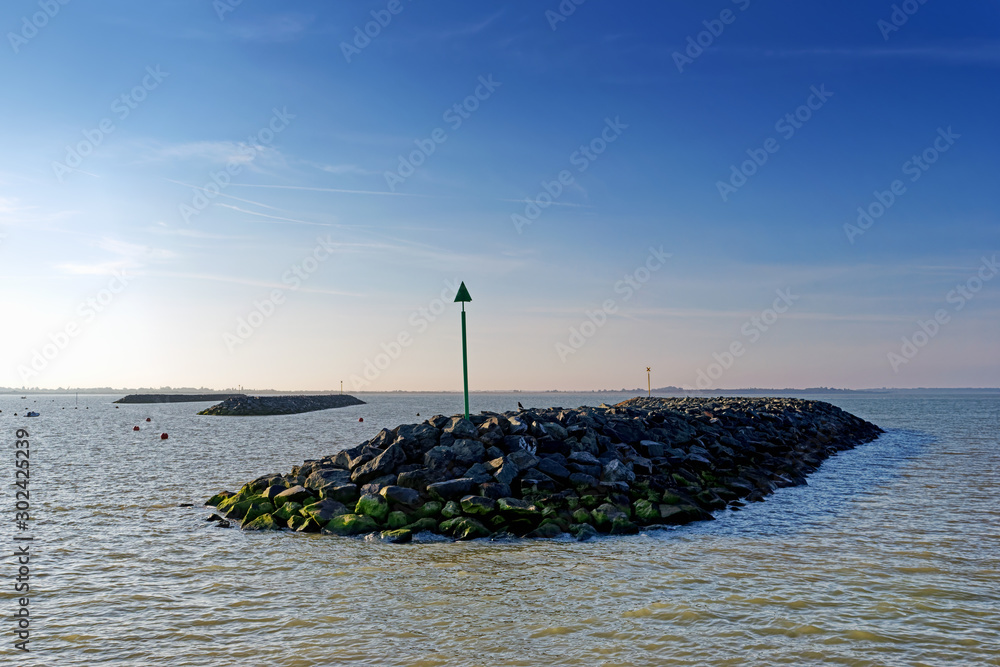 Breakwaters in the Boucholeurs harbor  