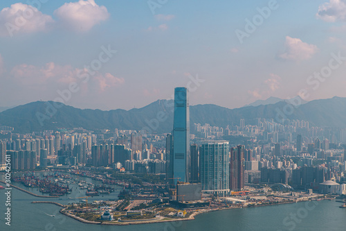 Skyline view of Kowloon, Hong Kong