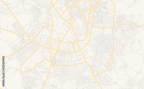 Printable street map of Sokoto, Nigeria photo