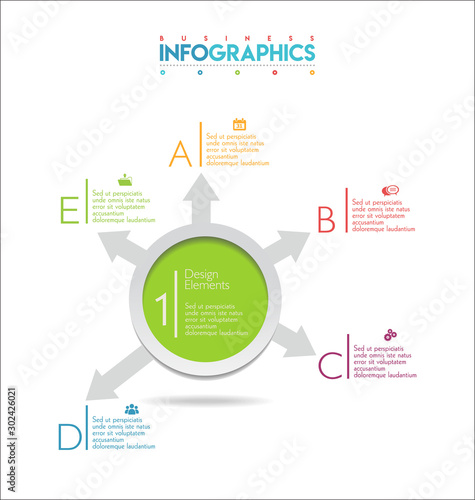 Modern infographic colorful design template