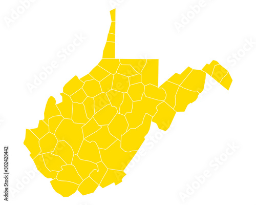 Karte von West Virginia