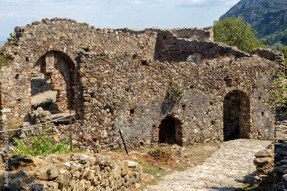 Open-air museum Mistras. The medieval city in Greece, near town Sparta.