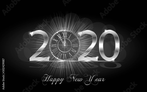 Happy New Year 2020. Backgr...