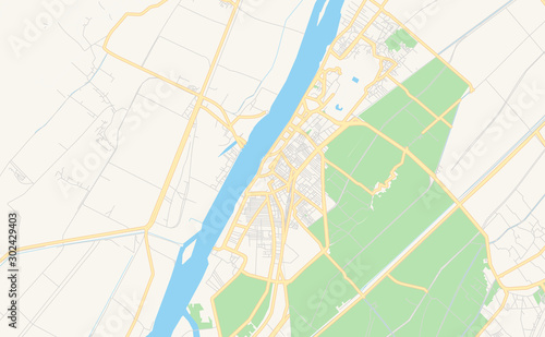 Printable street map of Luxor, Egypt