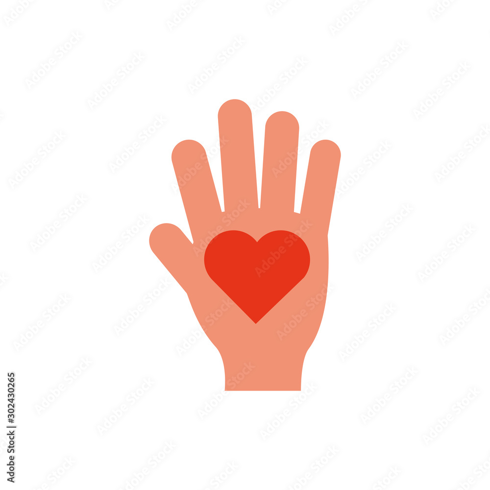 Isolated hand and help icon flat design Isolated hand and help icon flat design