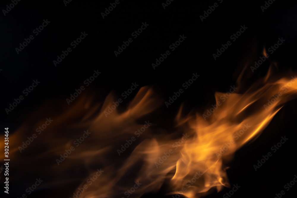 Soft flame from bottom moving on black background. For overlay effect Soft flame from bottom moving on black background. For overlay effect
