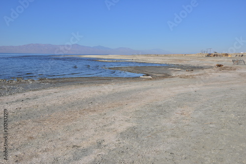 The beach area a the Salton sea in California