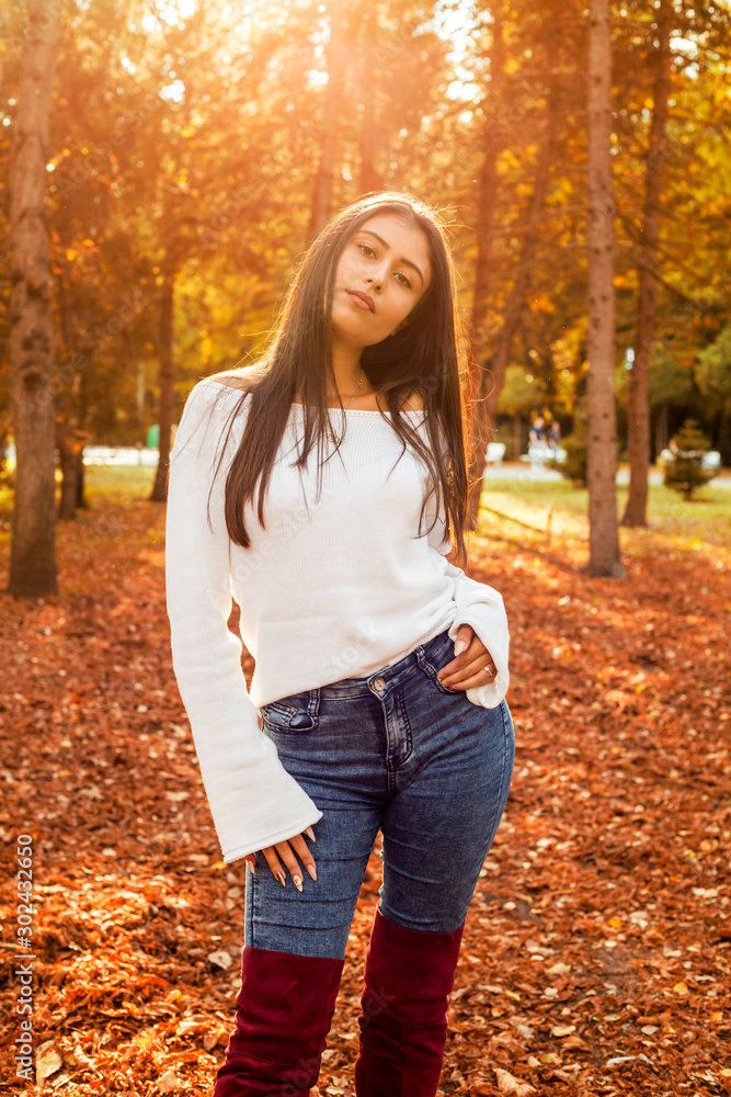 fall portrait of beauty woman holding fall leave fall portrait of beauty woman holding fall leave