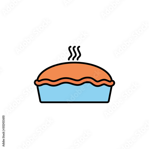 Isolated sweet cake icon fill design