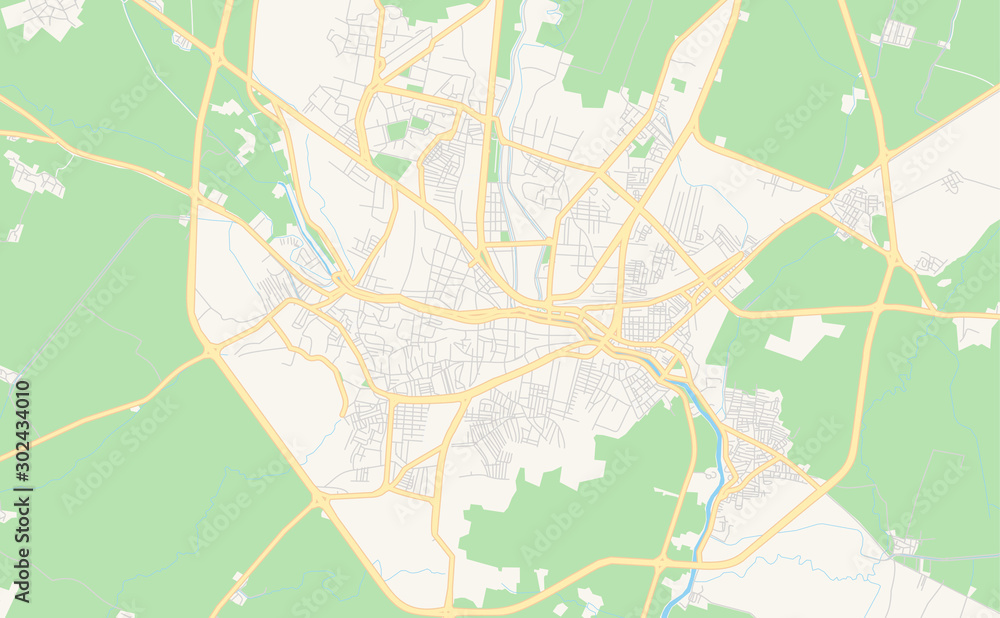 Printable street map of Al Fayyum, Egypt