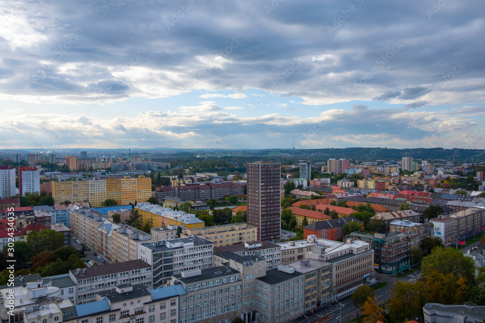 Top view to Ostrava city, Czech republic