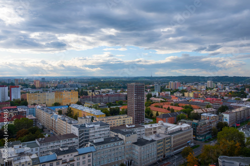 Top view to Ostrava city, Czech republic