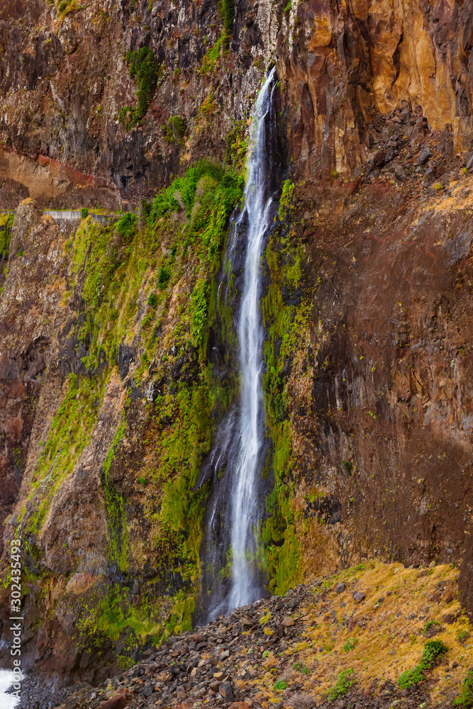 Waterfall Veu da Noiva (Bride's veil) - Madeira Portugal Waterfall Veu da Noiva (Bride's veil) - Madeira Portugal