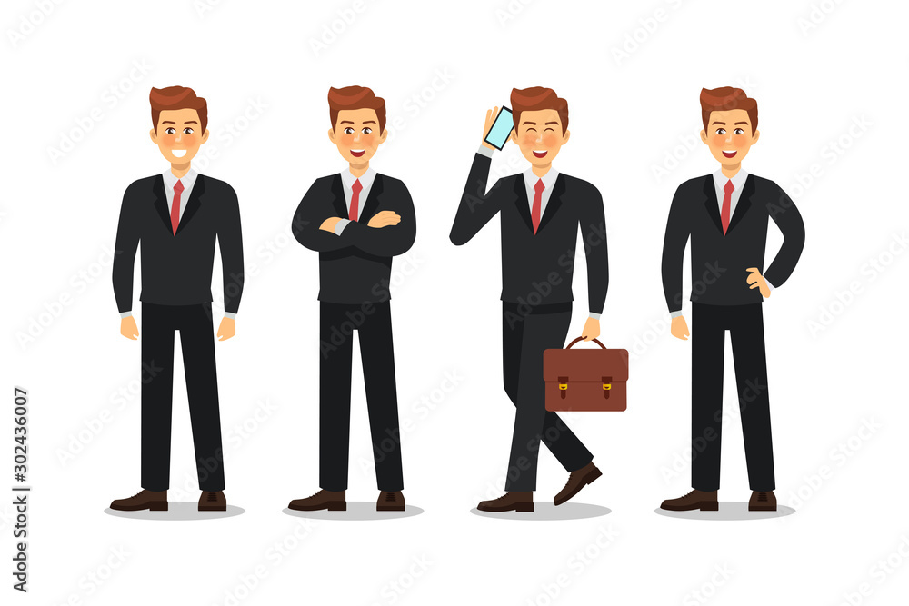 Business man character design. Vector illustration. Business man character design. Vector illustration.