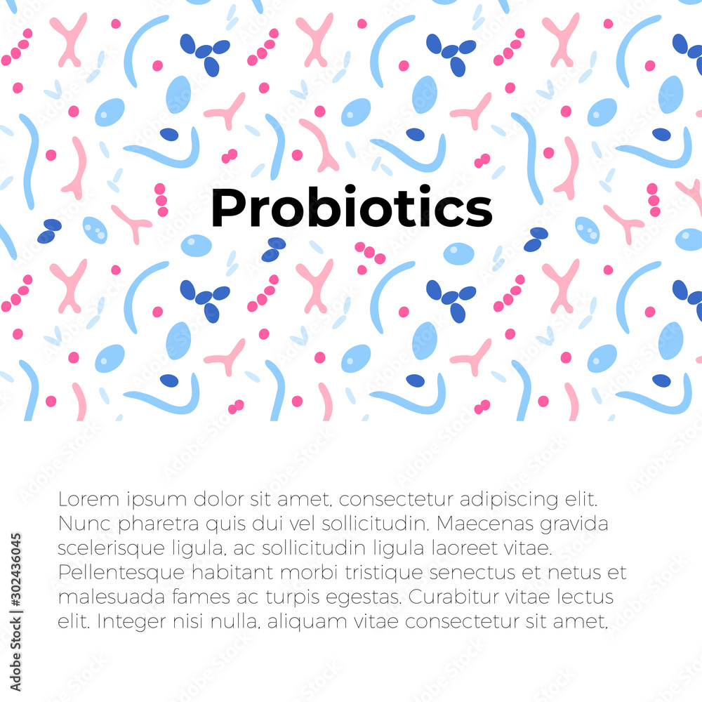 Vector isolated illustration of probiotics