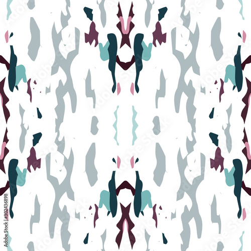 Hand Drawn, Paint Texture. Shibori Seamless 