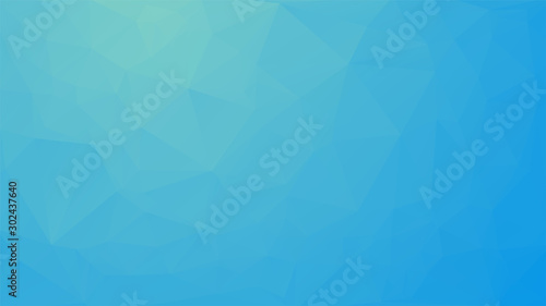 Blue low poly background. Light green too deep blue gradient polygon texture. Abstract backdrop. Perfect for business or exhibition advertising materials. Calm feelings. Stock vector illustration