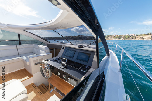 Wallpaper Mural luxury motor yacht cockpit view Torontodigital.ca