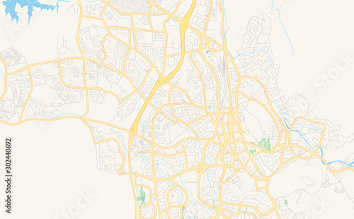 Printable street map of Windhoek, Namibia