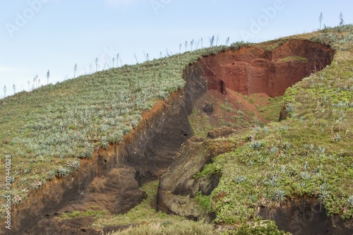 Eroded part of a big hill - erosion Fototapet