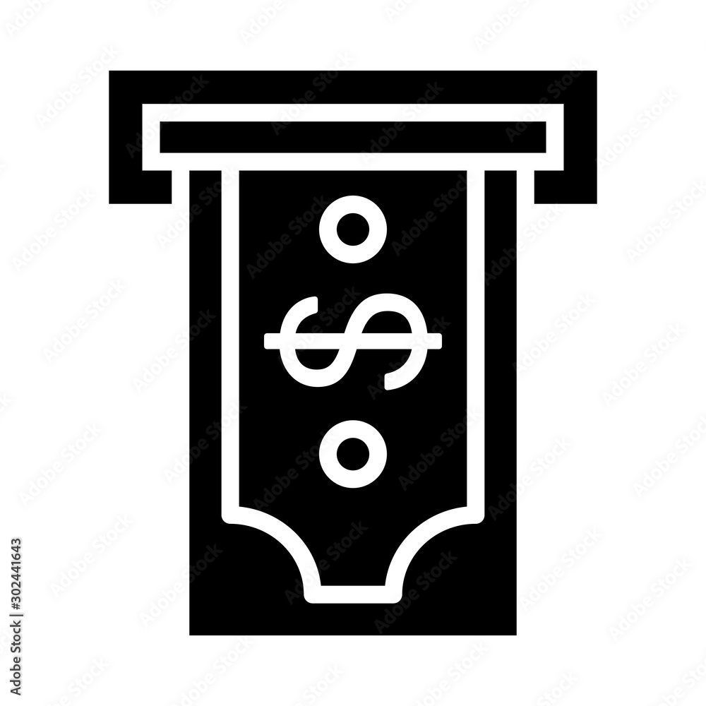 Cash Withdrawal Vector illustration. Quality design element Glyph Style. Editable stroke. Vector Cash Withdrawal Vector illustration. Quality design element Glyph Style. Editable stroke. Vector