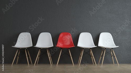 Quadro su tela Special space for candidates for the job.