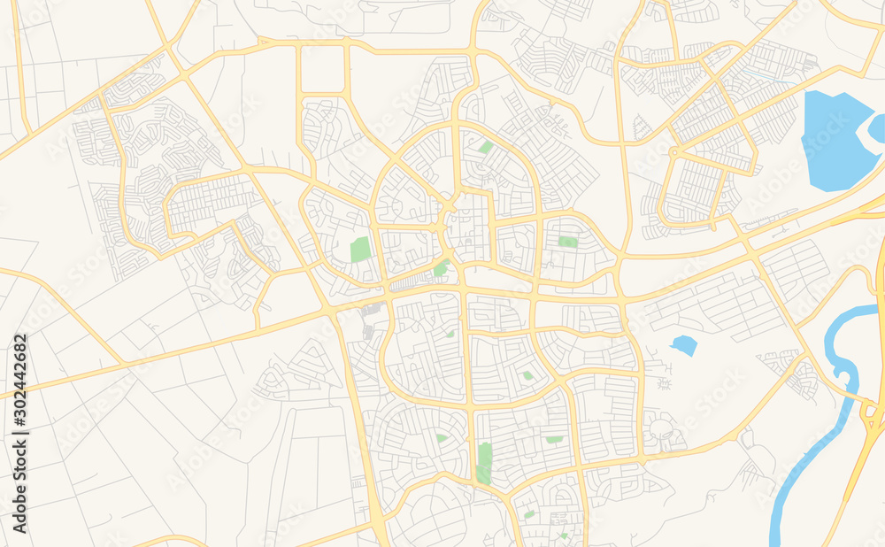Printable street map of Vanderbijlpark, South Africa