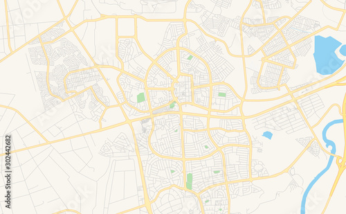 Printable street map of Vanderbijlpark, South Africa